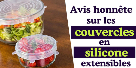 Couvercle etirable silicone extensible alimentaire bio blanc reutilisable sans bpa universel