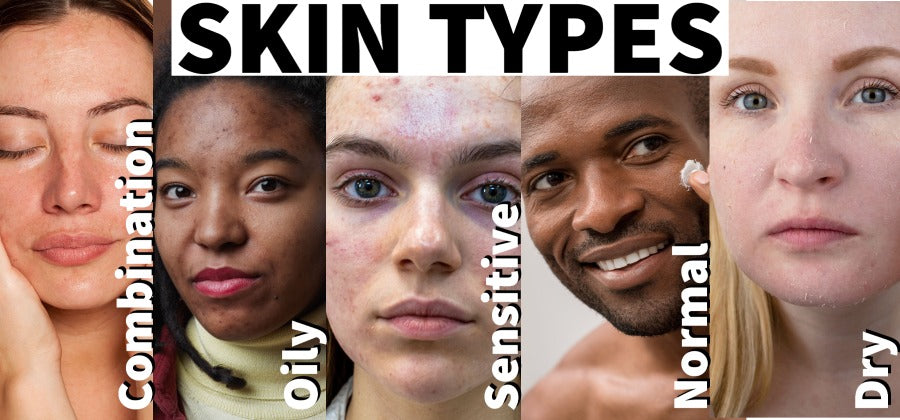 types de peau mixte grasse sensible seche normale