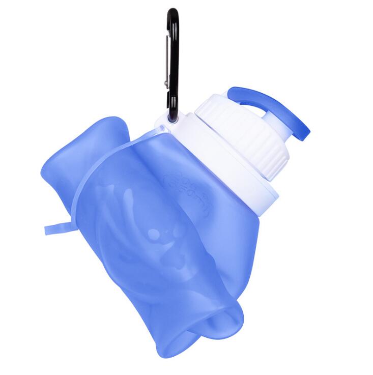 Bouteille d'eau rétractable en Silicone sans BPA de 550ML, gourde