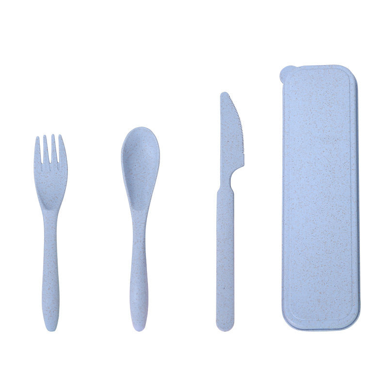 Ensemble de couverts en paille de blé