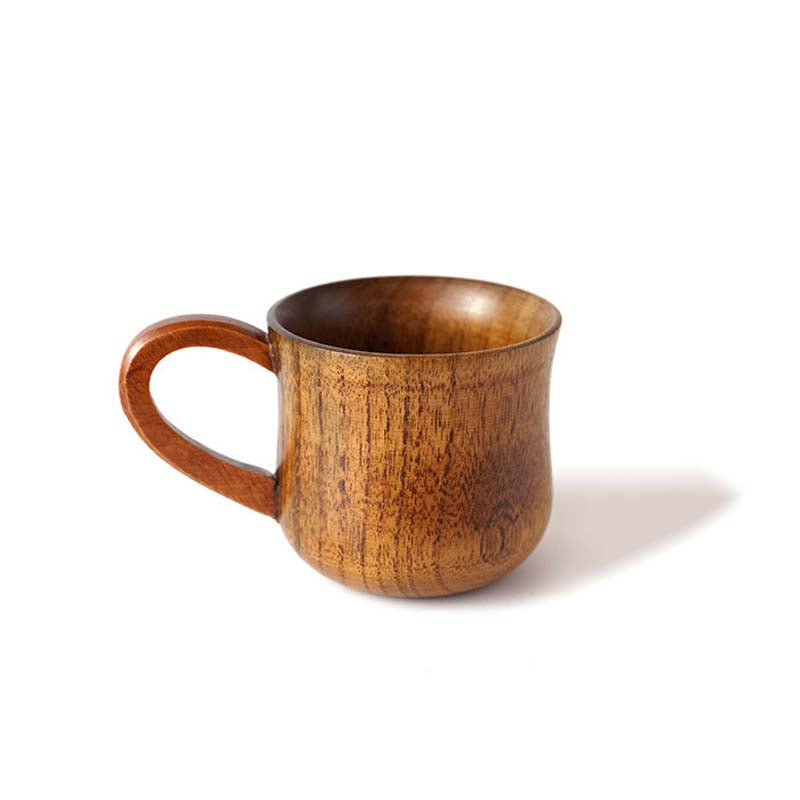 Vaisselle en bois - Verre à pied, tasse à café et gobelet