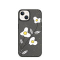 Coque iPhone biodégradable - Fleurs blanches
